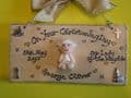 3d Personalised Christening Baby Sign Boy or Girl Unique Keepsake Gift Plaque Handmade Any Phrasing
